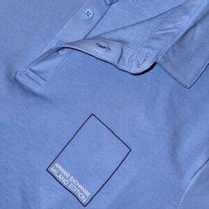 A|X ARMANI EXCHANGE Regular-Fit Milano Polo Shirt, MED, LIMITED-EDITION! NEW!